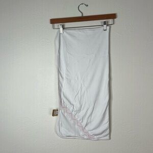 Beaufort Bonnet Company Sweetly Smocked Blessing Blanket White and Pink